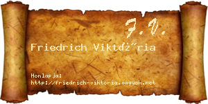 Friedrich Viktória névjegykártya